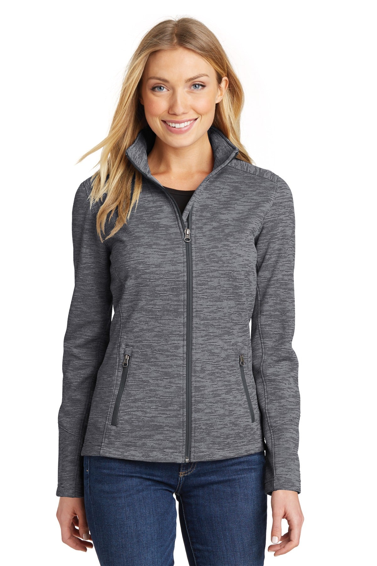 Port Authority ®  Women's Digi Stripe Fleece Jacket. L231 - Angelheart Embroidery and Screen Printing