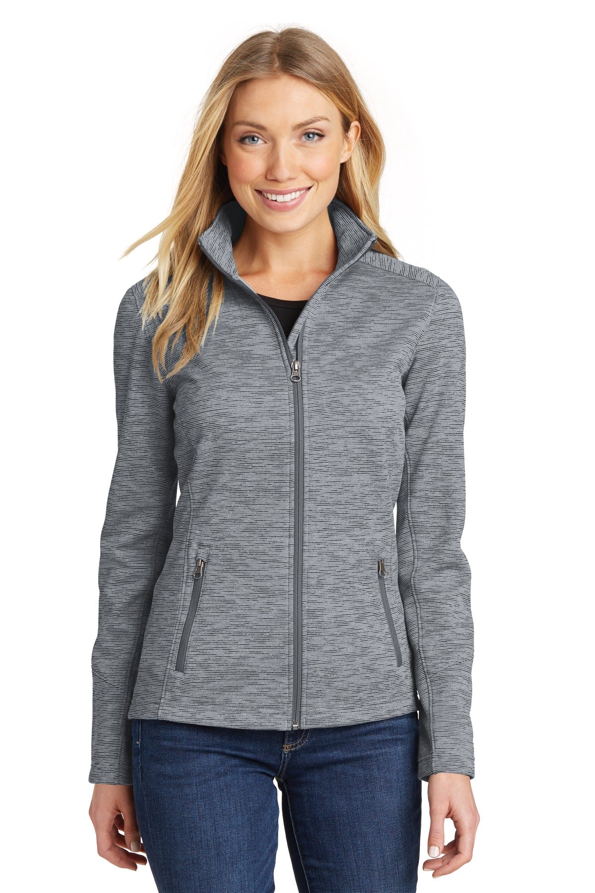 Port Authority ®  Women's Digi Stripe Fleece Jacket. L231 - Angelheart Embroidery and Screen Printing