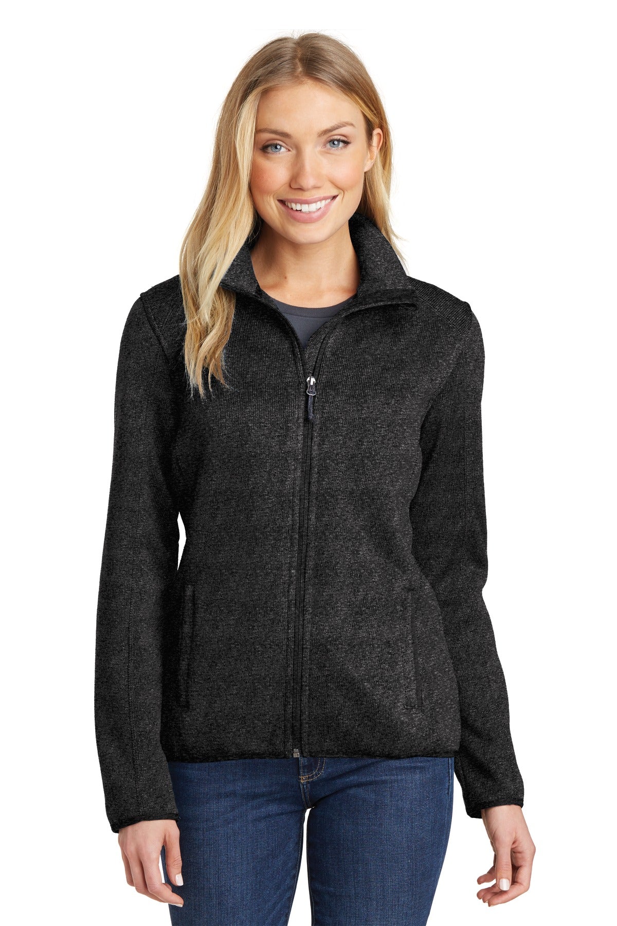 Port Authority ®  Women's Sweater Fleece Jacket. L232 - Angelheart Embroidery and Screen Printing