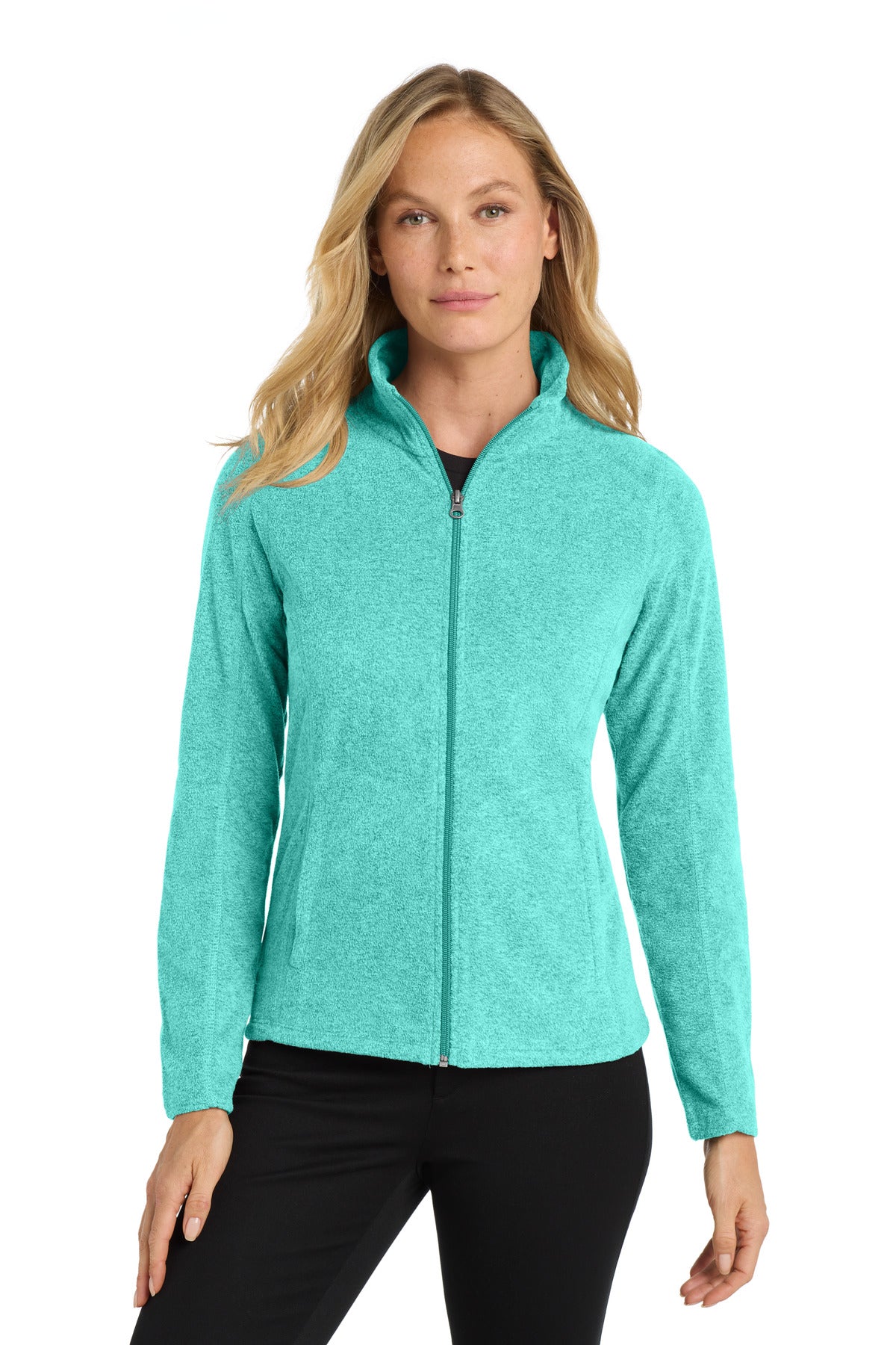 Port Authority ®  Women's Heather Microfleece Full-Zip Jacket. L235 - Angelheart Embroidery and Screen Printing