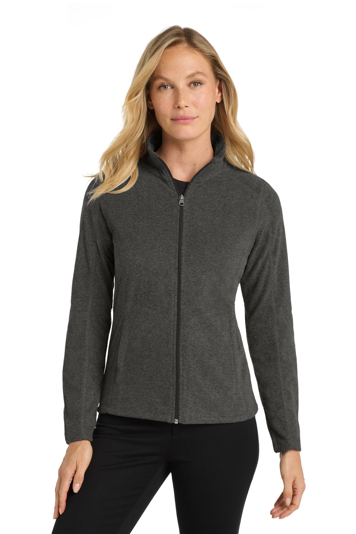 Port Authority ®  Women's Heather Microfleece Full-Zip Jacket. L235 - Angelheart Embroidery and Screen Printing