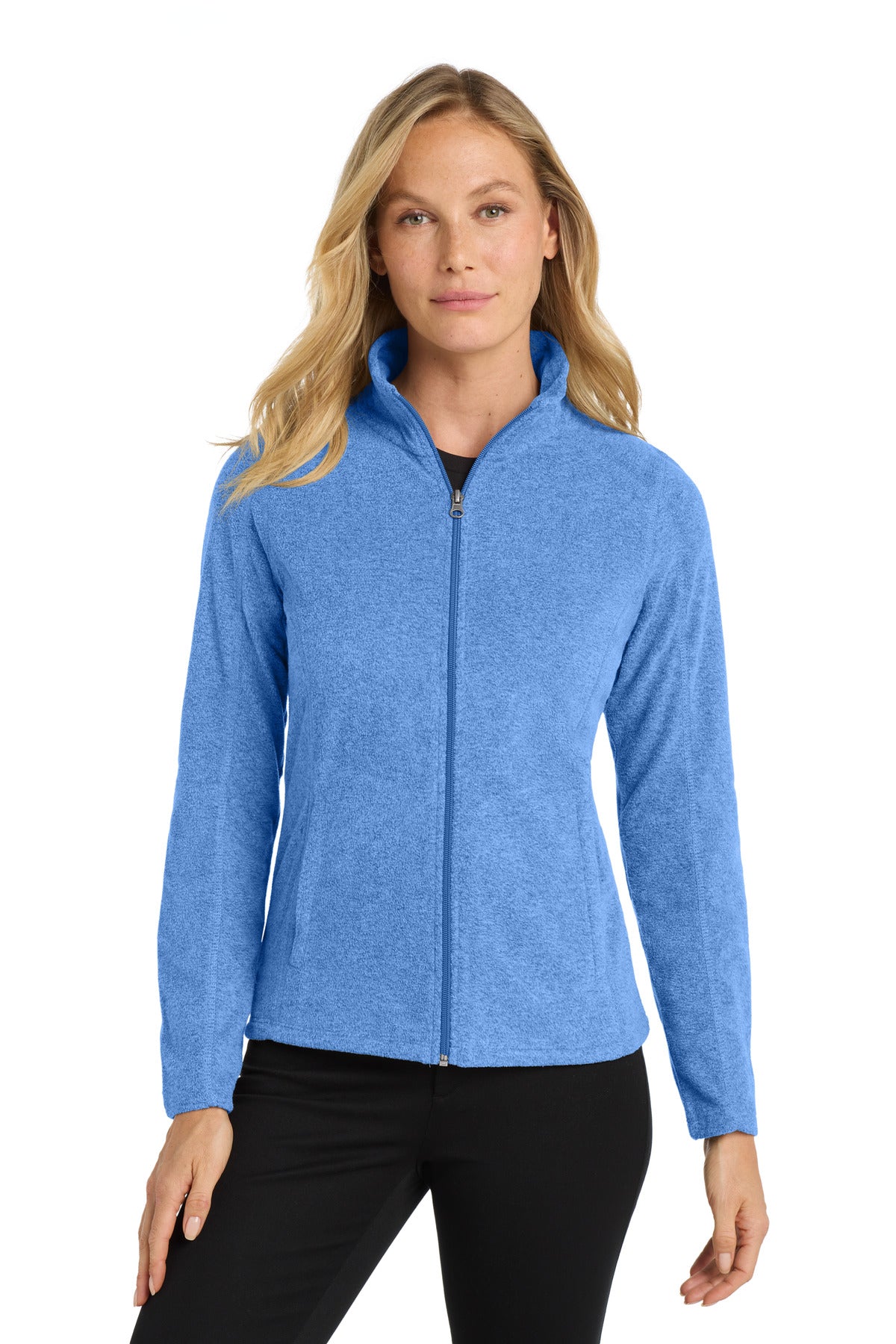 Port Authority ®  Women's Heather Microfleece Full-Zip Jacket. L235 - Angelheart Embroidery and Screen Printing