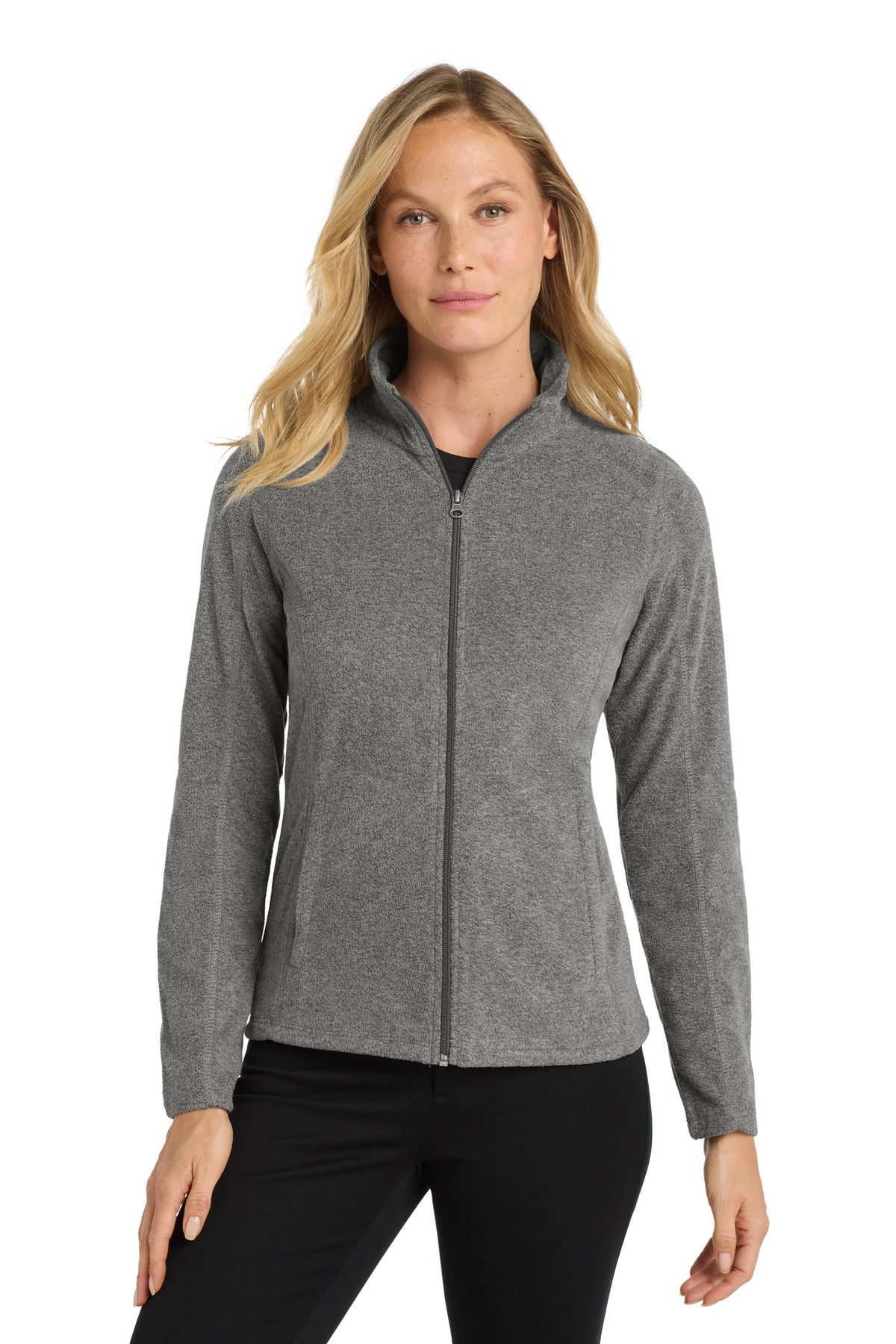 Port Authority ®  Women's Heather Microfleece Full-Zip Jacket. L235 - Angelheart Embroidery and Screen Printing