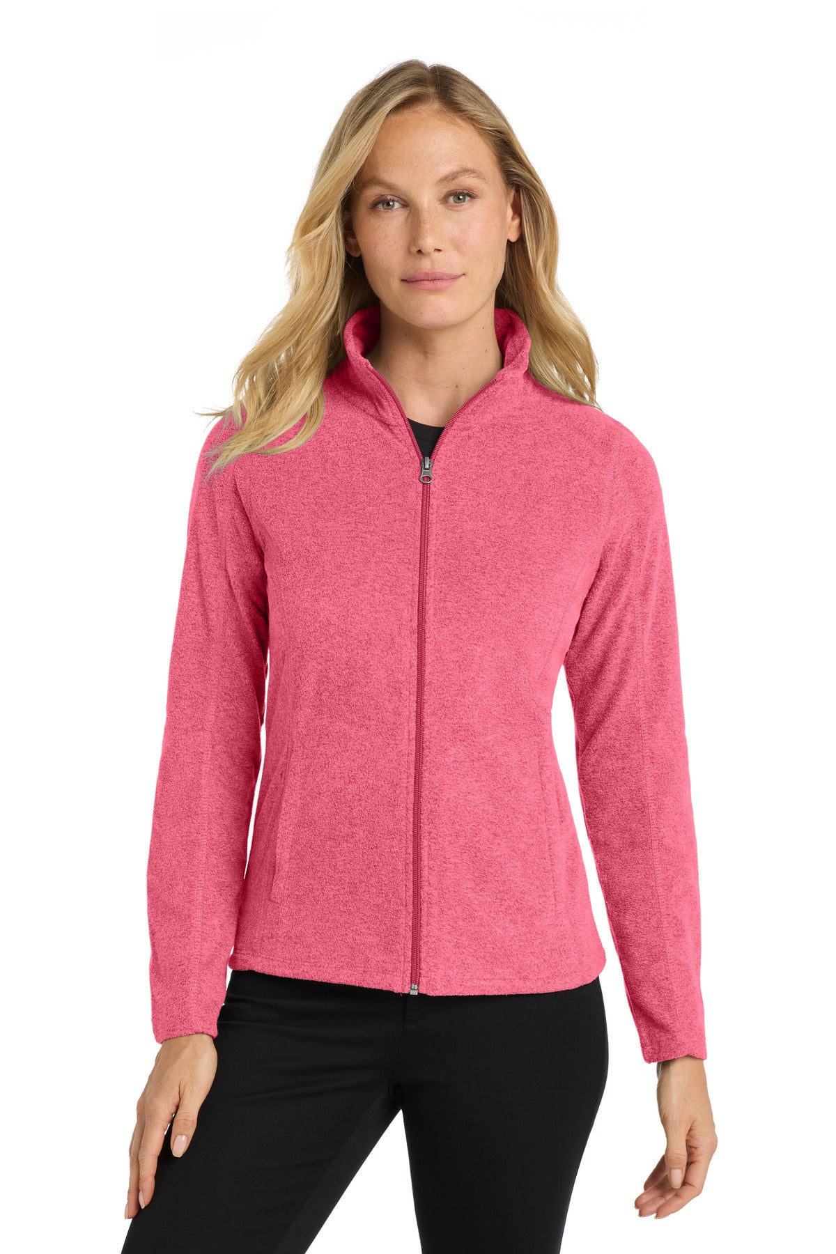 Port Authority ®  Women's Heather Microfleece Full-Zip Jacket. L235 - Angelheart Embroidery and Screen Printing