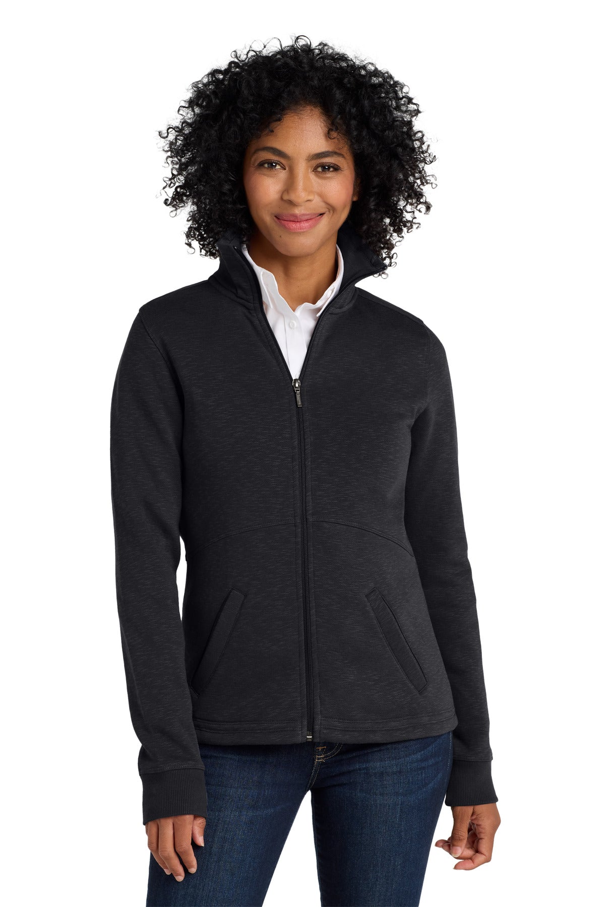 Port Authority ®  Women's Slub Fleece Full-Zip Jacket. L293 - Angelheart Embroidery and Screen Printing