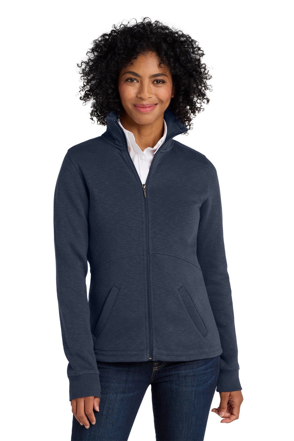 Port Authority ®  Women's Slub Fleece Full-Zip Jacket. L293 - Angelheart Embroidery and Screen Printing