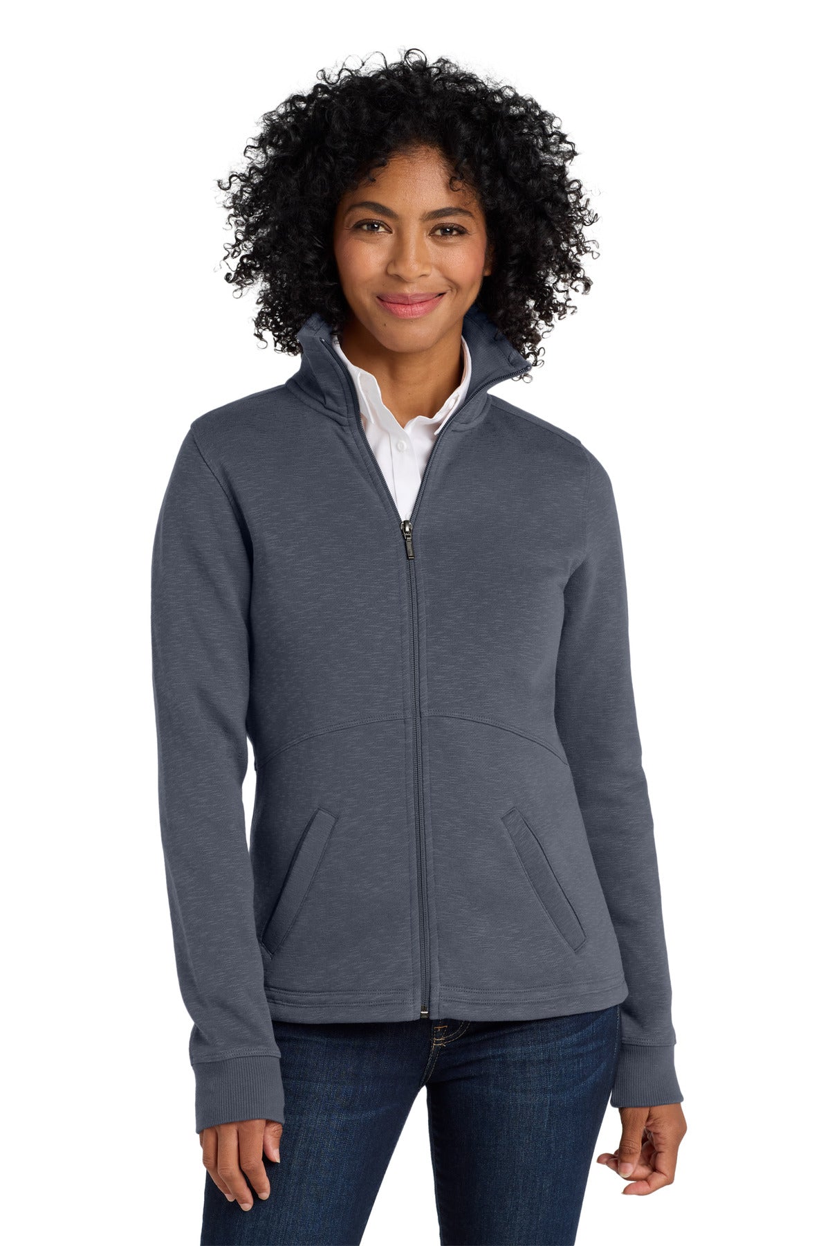 Port Authority ®  Women's Slub Fleece Full-Zip Jacket. L293 - Angelheart Embroidery and Screen Printing