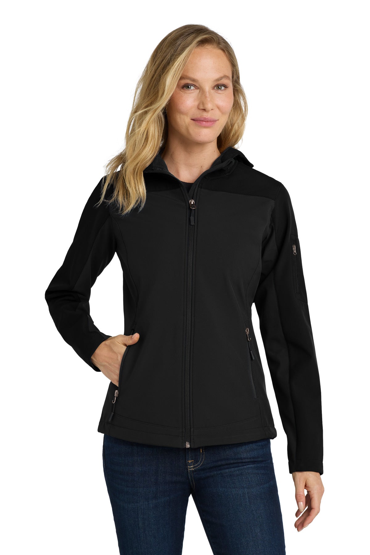 Port Authority ®  Women's Hooded Core Soft Shell Jacket. L335 - Angelheart Embroidery and Screen Printing