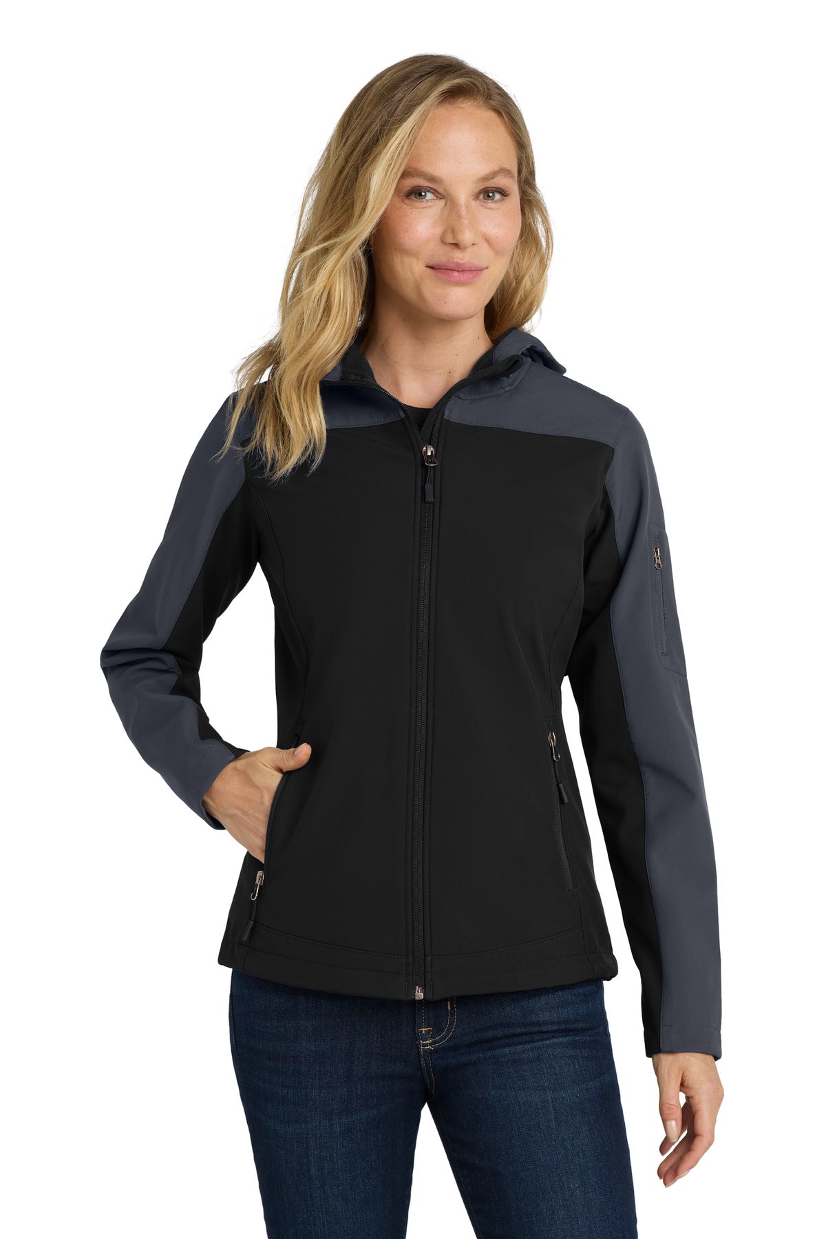Port Authority ®  Women's Hooded Core Soft Shell Jacket. L335 - Angelheart Embroidery and Screen Printing