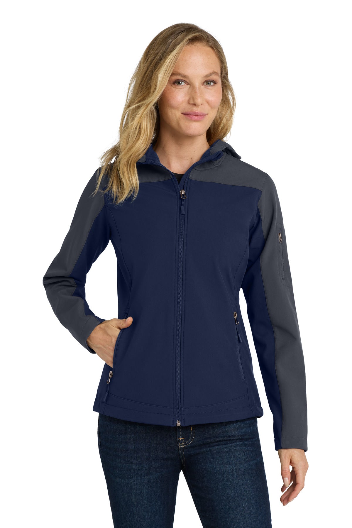 Port Authority ®  Women's Hooded Core Soft Shell Jacket. L335 - Angelheart Embroidery and Screen Printing