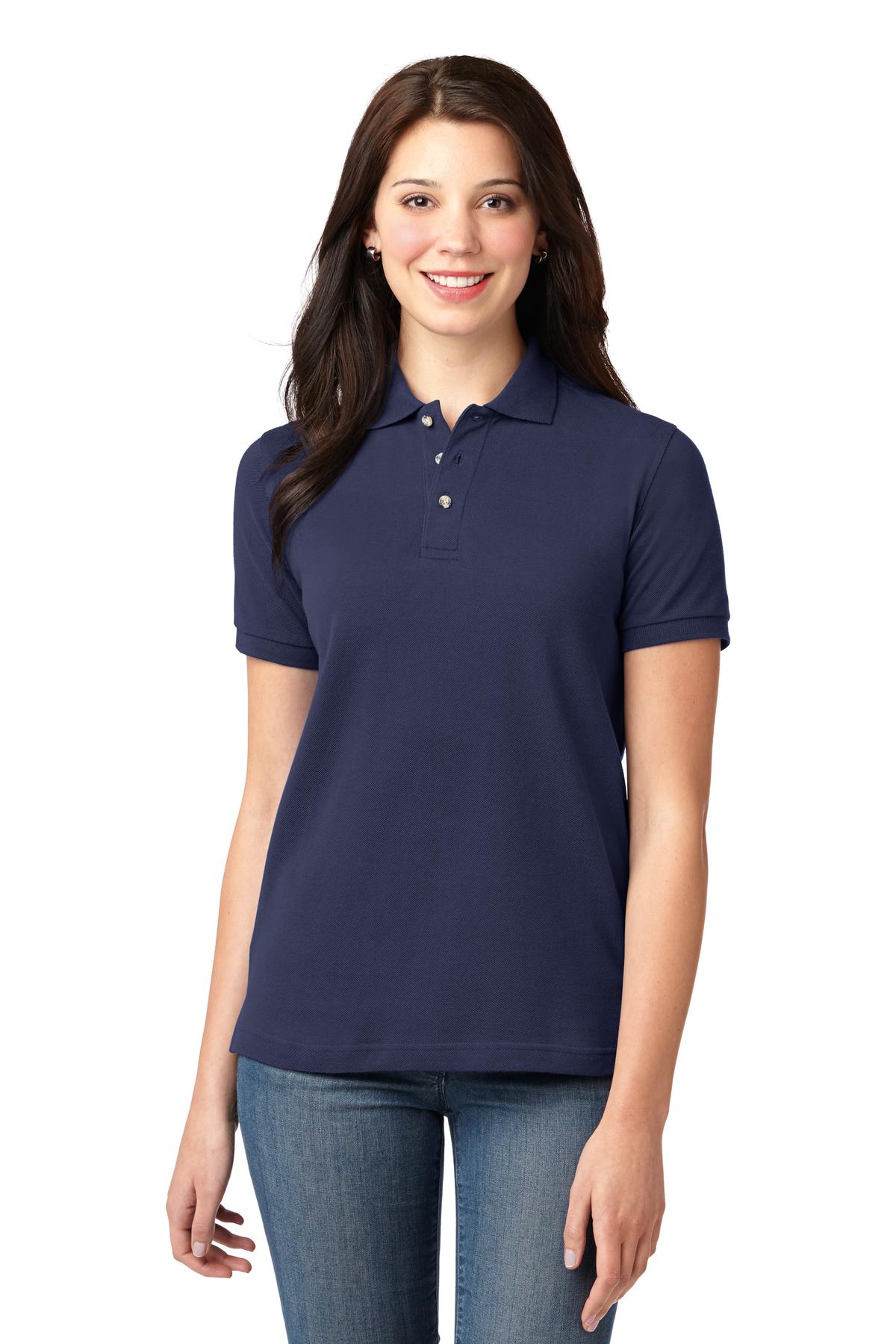 Port Authority ®  Women's Heavyweight Cotton Pique Polo.  L420 - Angelheart Embroidery and Screen Printing