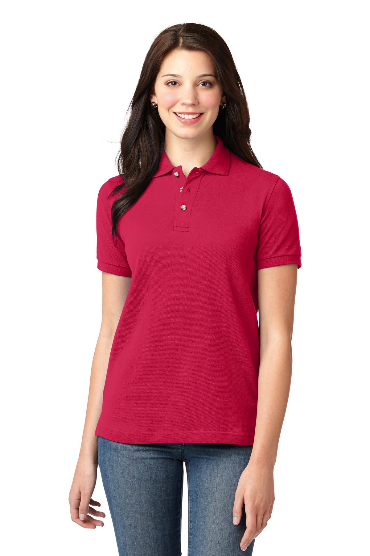 Port Authority ®  Women's Heavyweight Cotton Pique Polo.  L420 - Angelheart Embroidery and Screen Printing