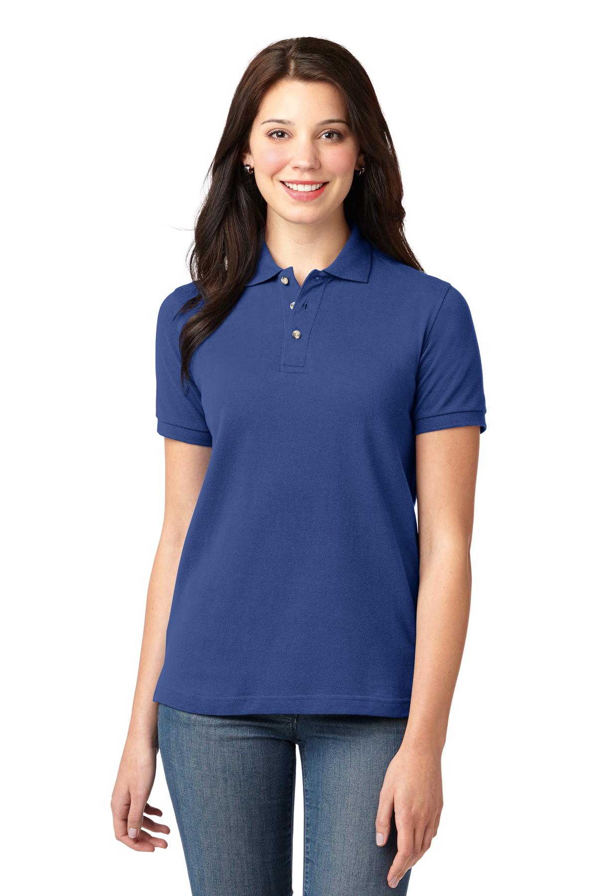 Port Authority ®  Women's Heavyweight Cotton Pique Polo.  L420 - Angelheart Embroidery and Screen Printing