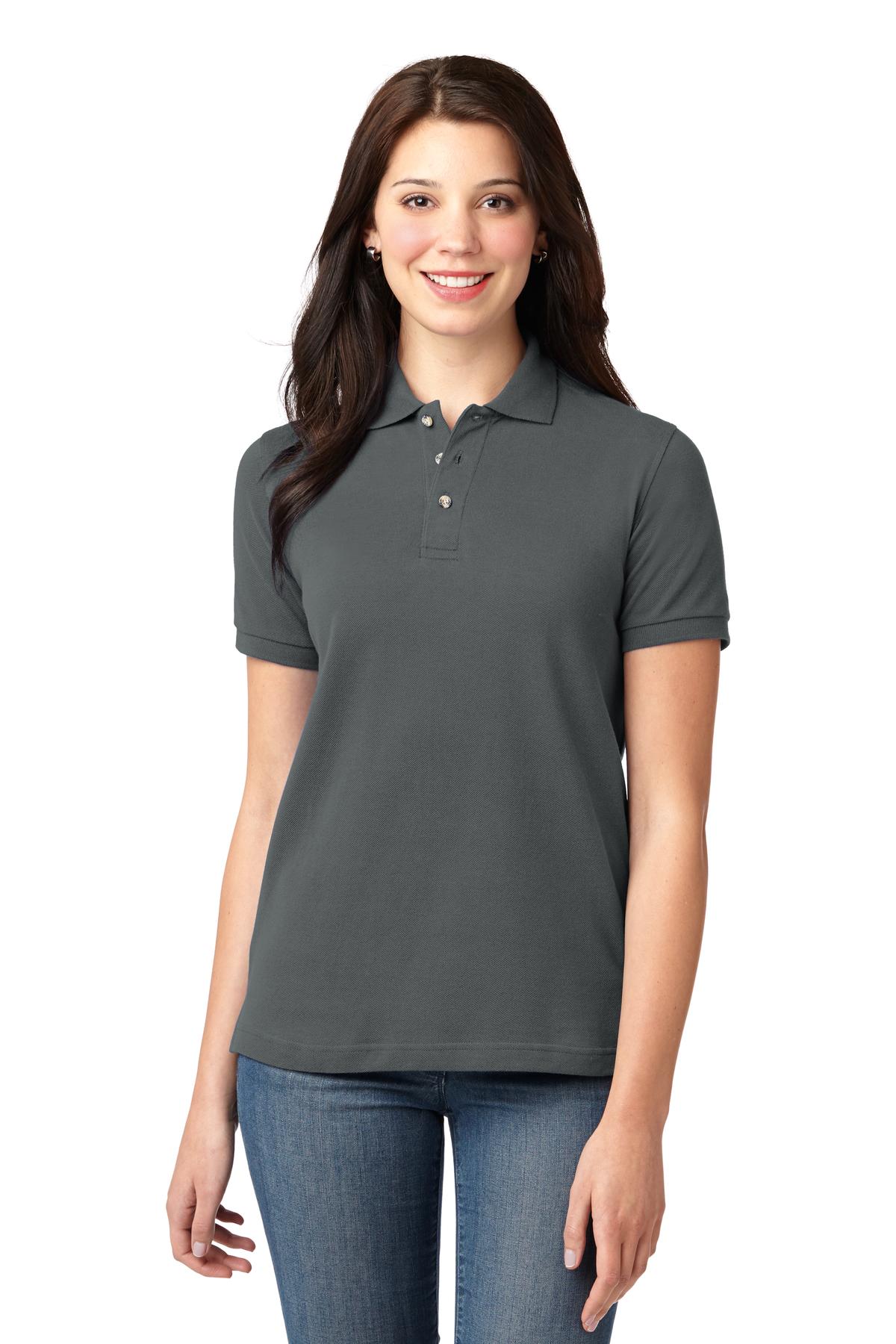 Port Authority ®  Women's Heavyweight Cotton Pique Polo.  L420 - Angelheart Embroidery and Screen Printing