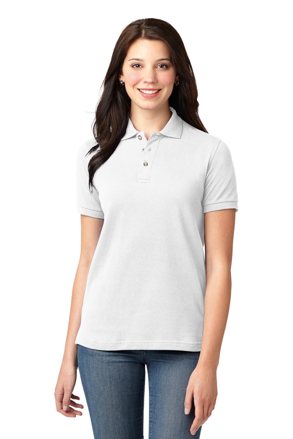 Port Authority ®  Women's Heavyweight Cotton Pique Polo.  L420 - Angelheart Embroidery and Screen Printing