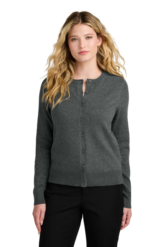 Port Authority ®  Women's Easy Care Crewneck Cardigan Sweater LSW2870 - Angelheart Embroidery and Screen Printing