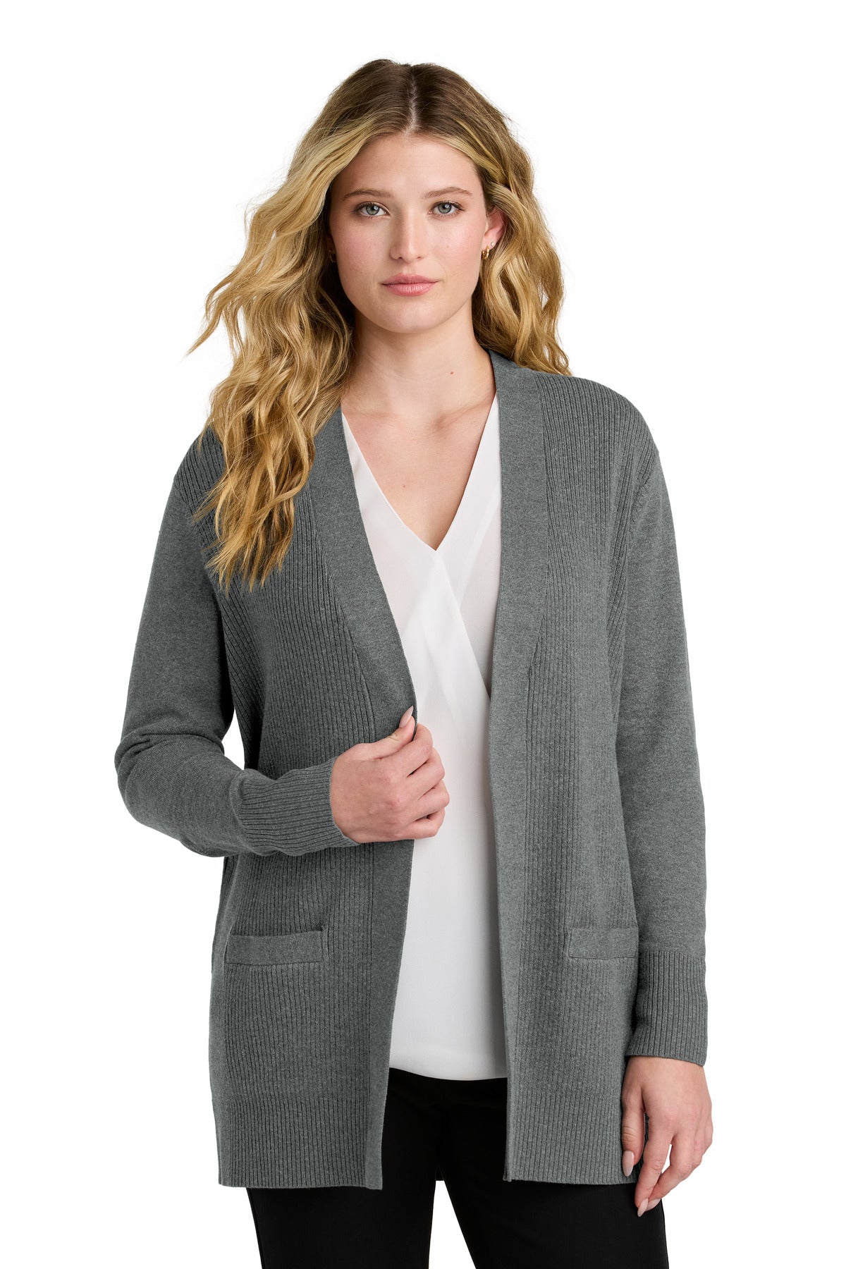 Port Authority ®  Women's Easy Care Open-Front Cardigan Sweater LSW2890 - Angelheart Embroidery and Screen Printing