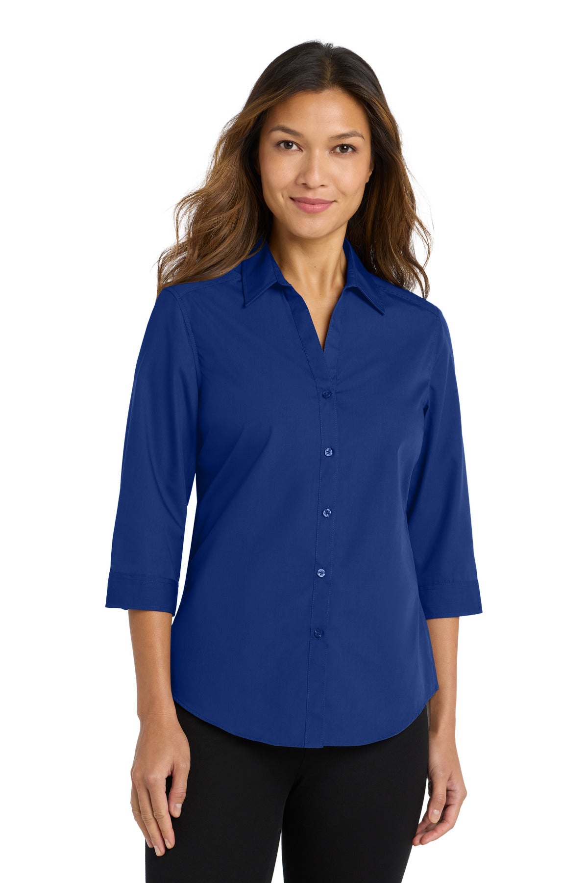 Port Authority ®  Women's 3/4-Sleeve Carefree Poplin Shirt. LW102 - Angelheart Embroidery and Screen Printing