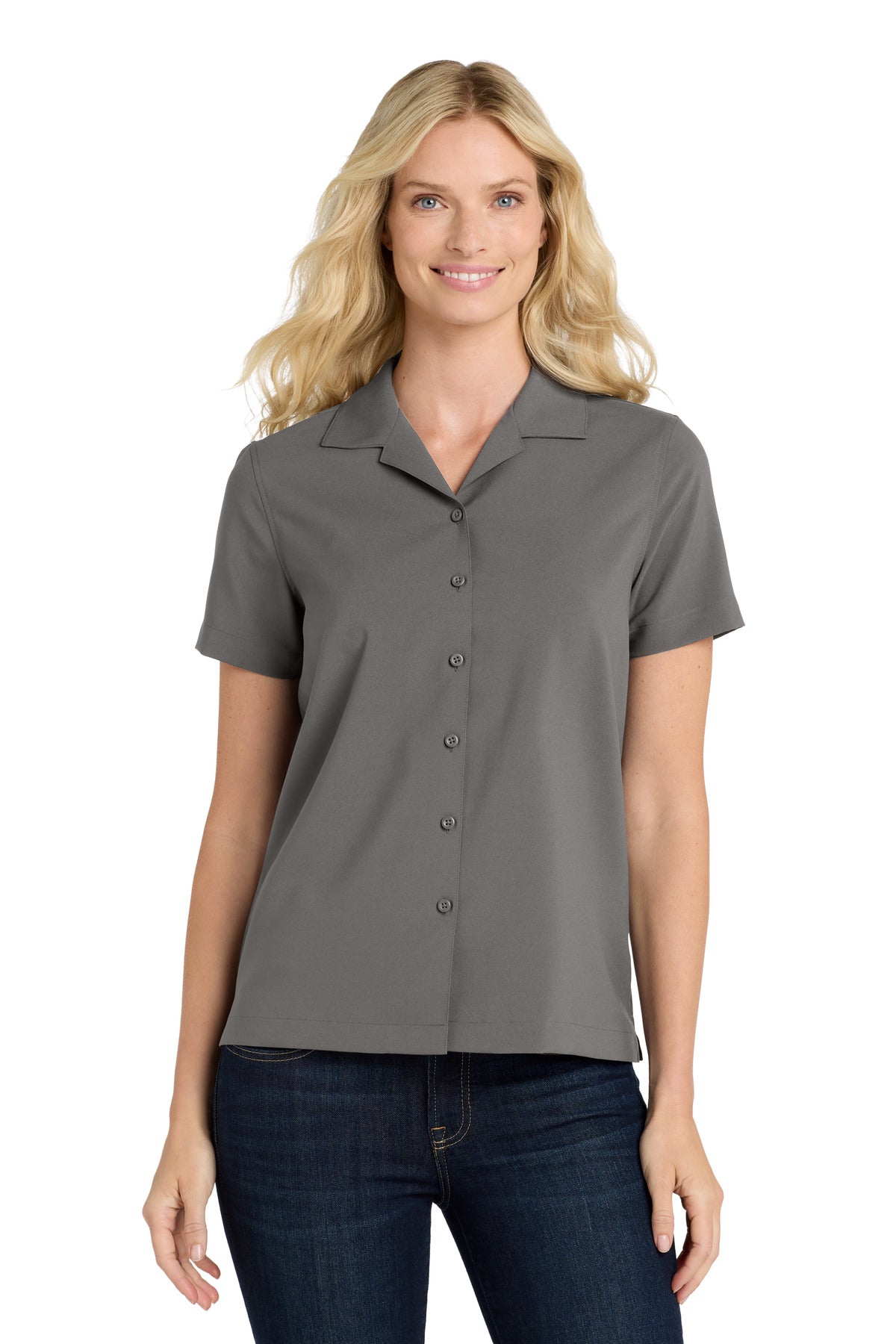 Port Authority ®  Women's Short Sleeve Performance Staff Shirt LW400 - Angelheart Embroidery and Screen Printing