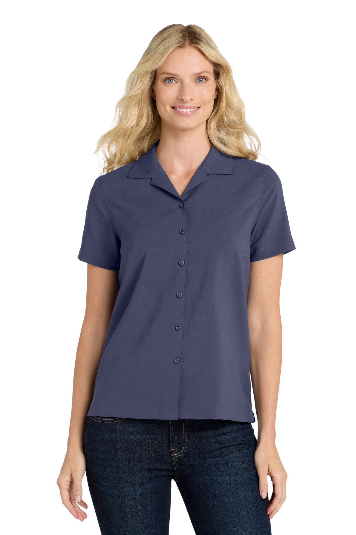 Port Authority ®  Women's Short Sleeve Performance Staff Shirt LW400 - Angelheart Embroidery and Screen Printing