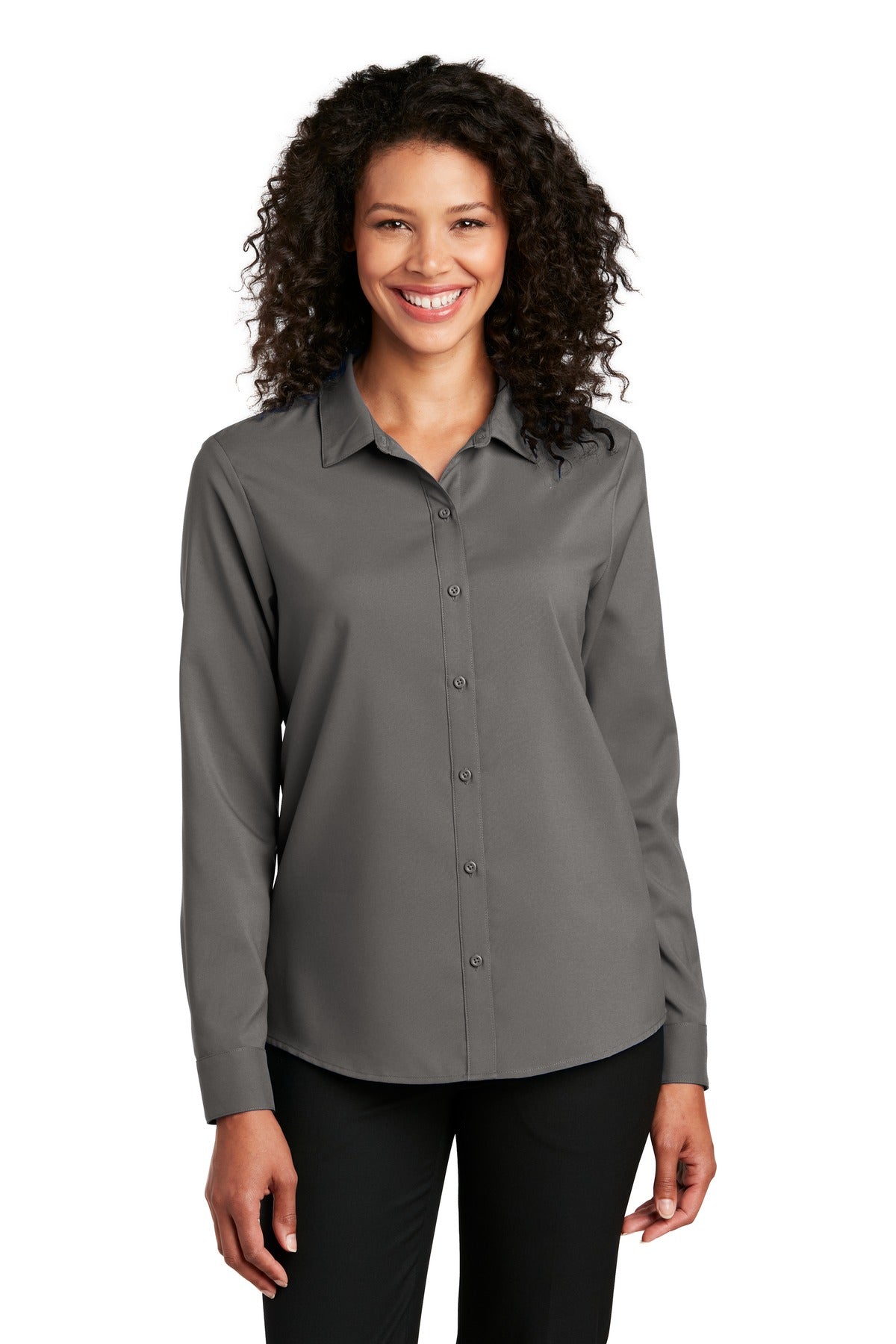 Port Authority ®  Women's Long Sleeve Performance Staff Shirt LW401 - Angelheart Embroidery and Screen Printing