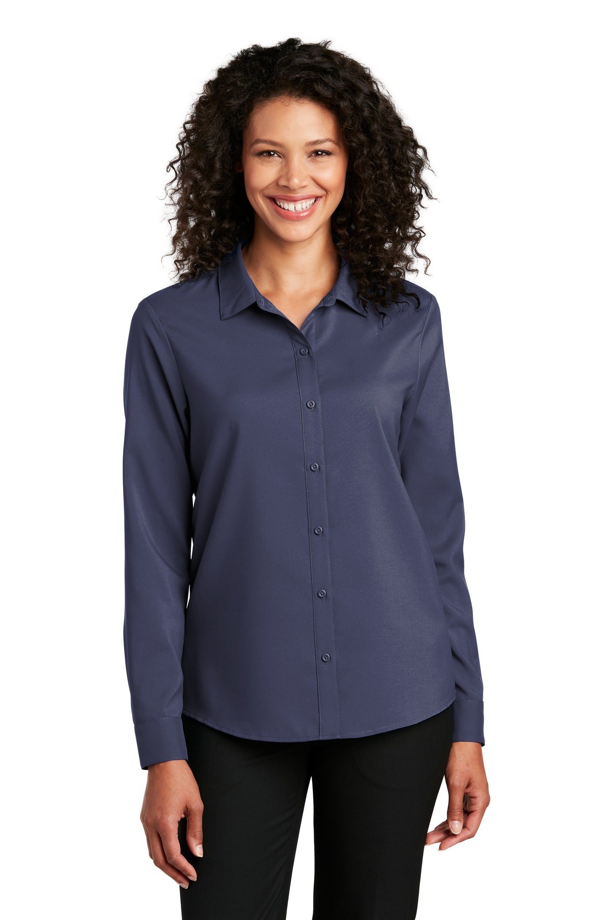Port Authority ®  Women's Long Sleeve Performance Staff Shirt LW401 - Angelheart Embroidery and Screen Printing