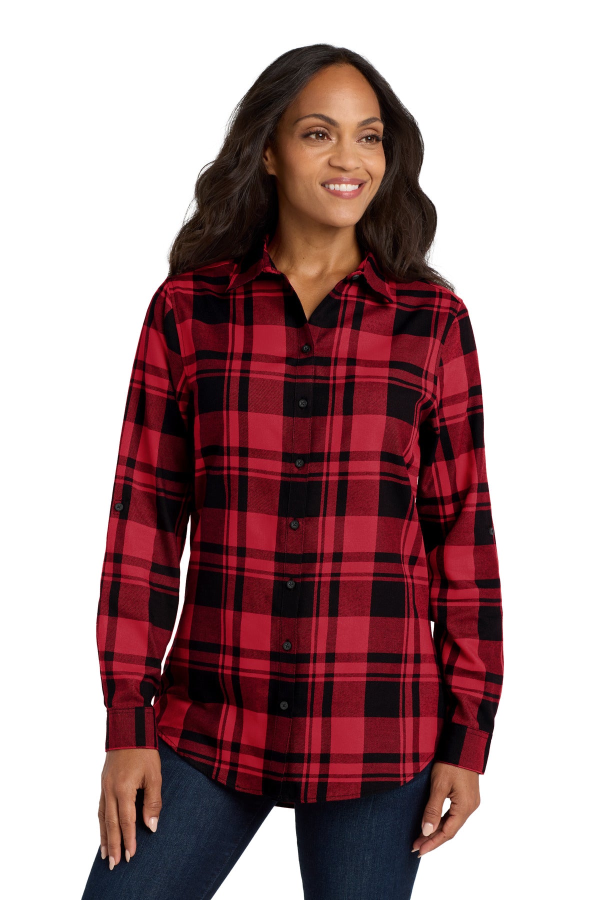 Port Authority ®  Women's Plaid Flannel Tunic . LW668 - Angelheart Embroidery and Screen Printing