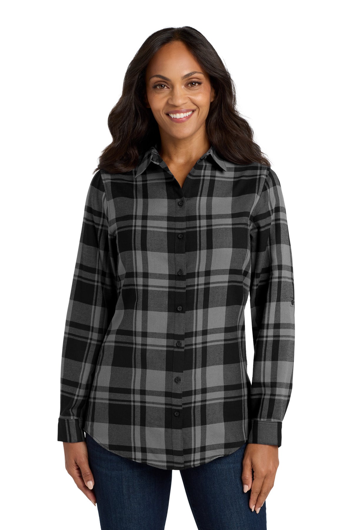Port Authority ®  Women's Plaid Flannel Tunic . LW668 - Angelheart Embroidery and Screen Printing