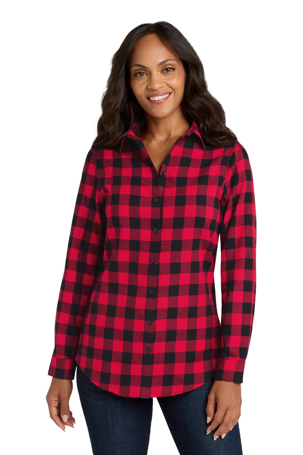 Port Authority ®  Women's Plaid Flannel Tunic . LW668 - Angelheart Embroidery and Screen Printing