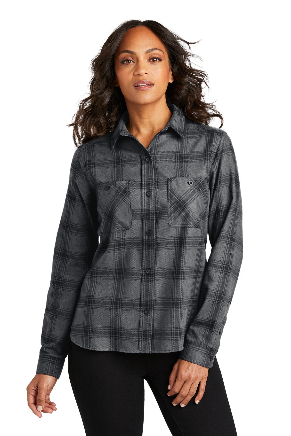 Port Authority ®  Women's Plaid Flannel Shirt LW669 - Angelheart Embroidery and Screen Printing