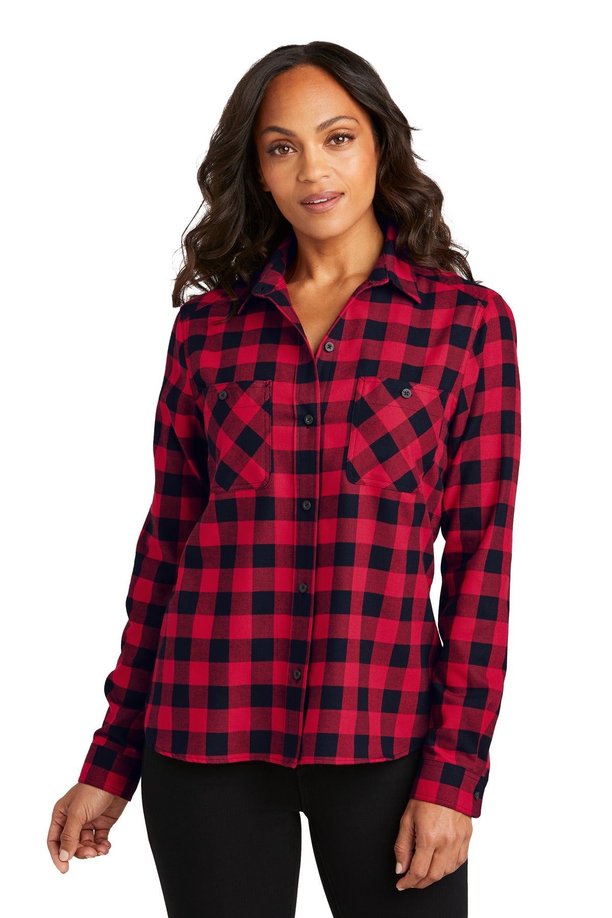 Port Authority ®  Women's Plaid Flannel Shirt LW669 - Angelheart Embroidery and Screen Printing