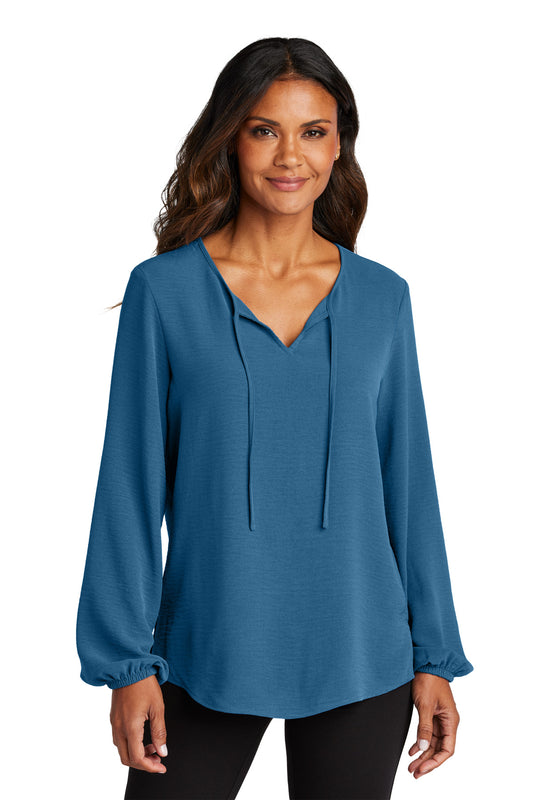 Port Authority ®  Women's Textured Crepe Blouse LW714 - Angelheart Embroidery and Screen Printing