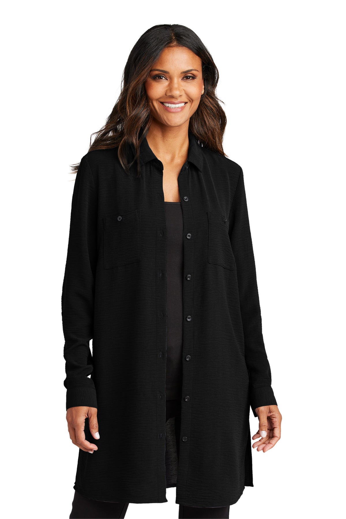 Port Authority ®  Women's Textured Crepe Long Tunic LW715 - Angelheart Embroidery and Screen Printing