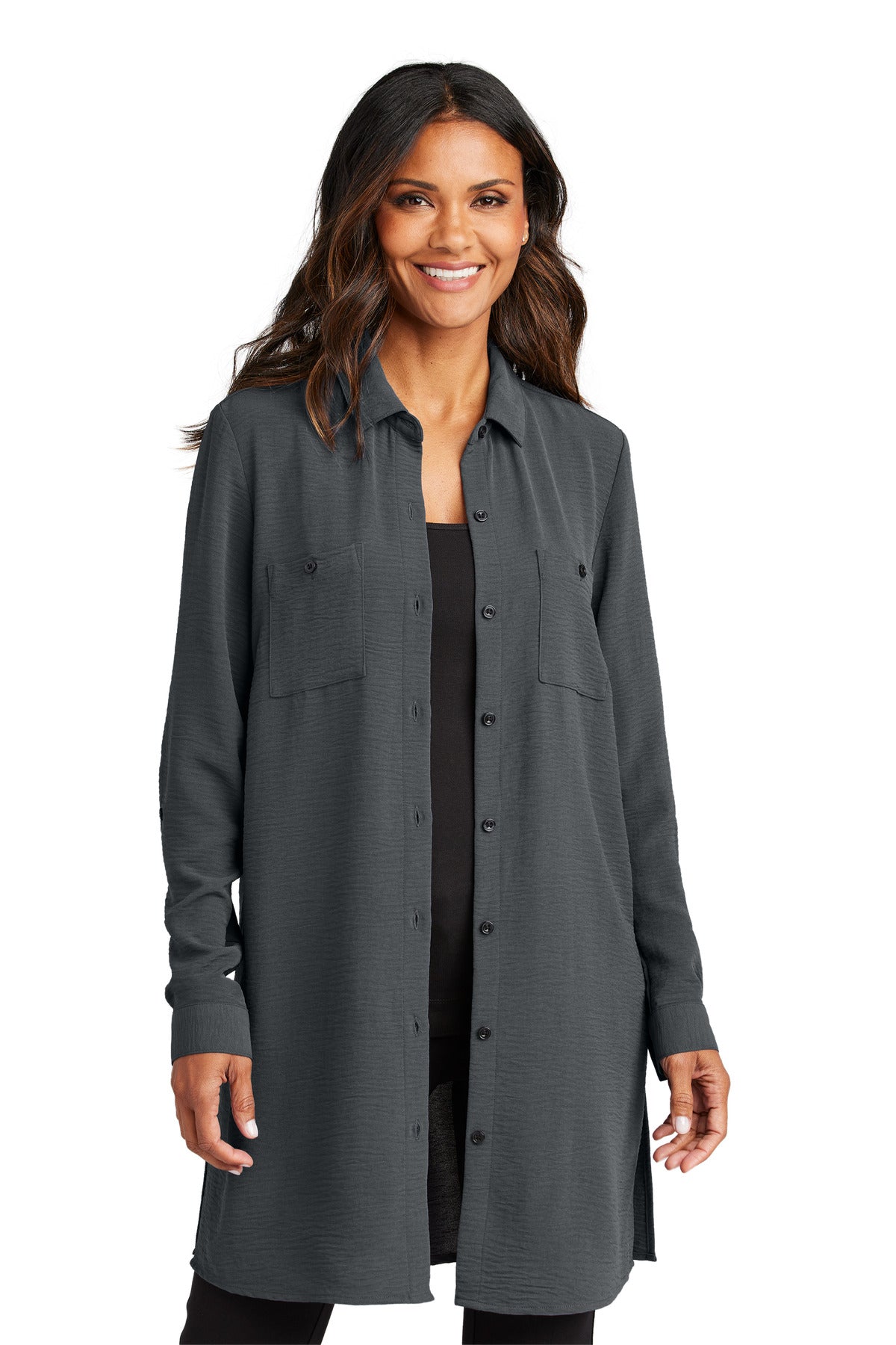 Port Authority ®  Women's Textured Crepe Long Tunic LW715 - Angelheart Embroidery and Screen Printing