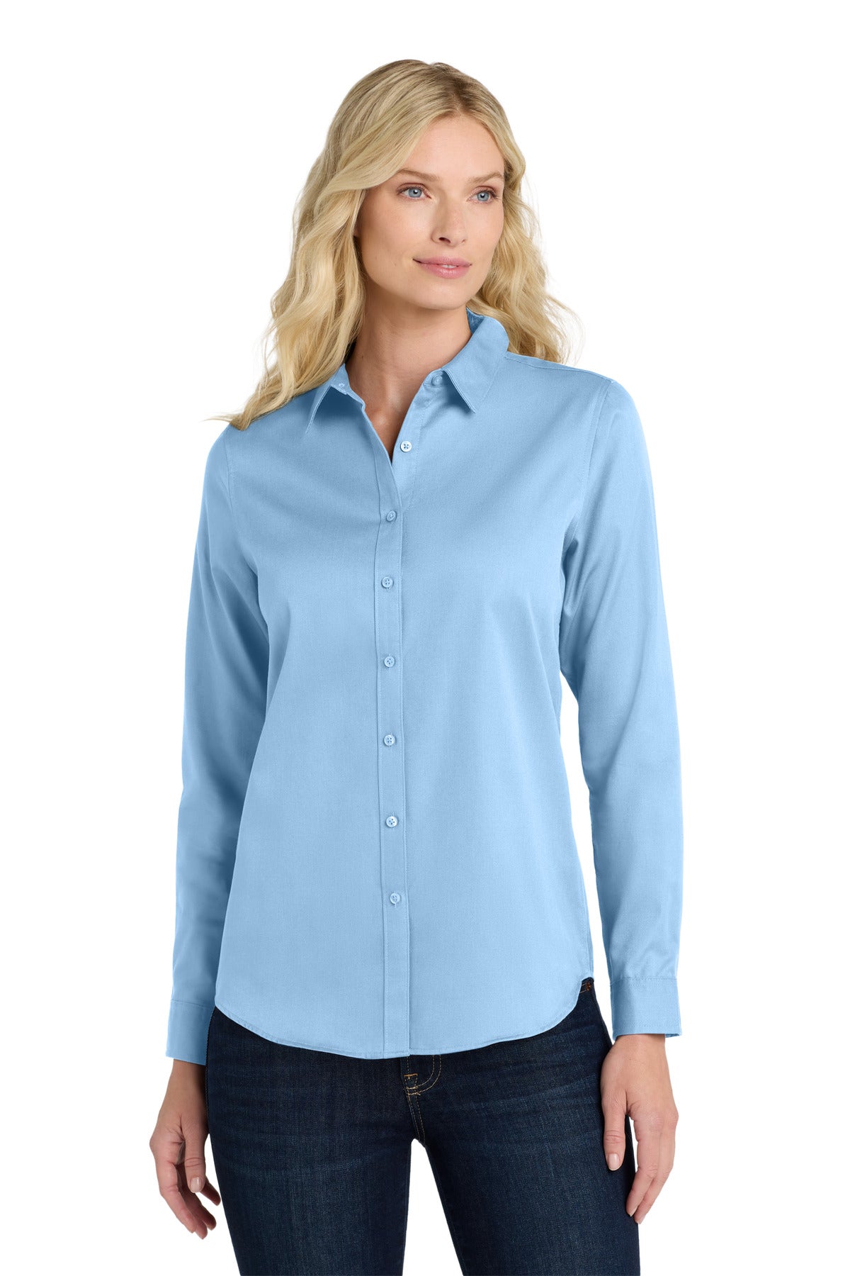 Port Authority ®  Women's Long Sleeve SuperPro React ™ Twill Shirt. LW808 - Angelheart Embroidery and Screen Printing