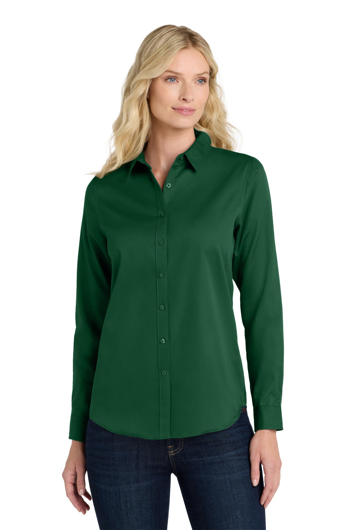 Port Authority ®  Women's Long Sleeve SuperPro React ™ Twill Shirt. LW808 - Angelheart Embroidery and Screen Printing