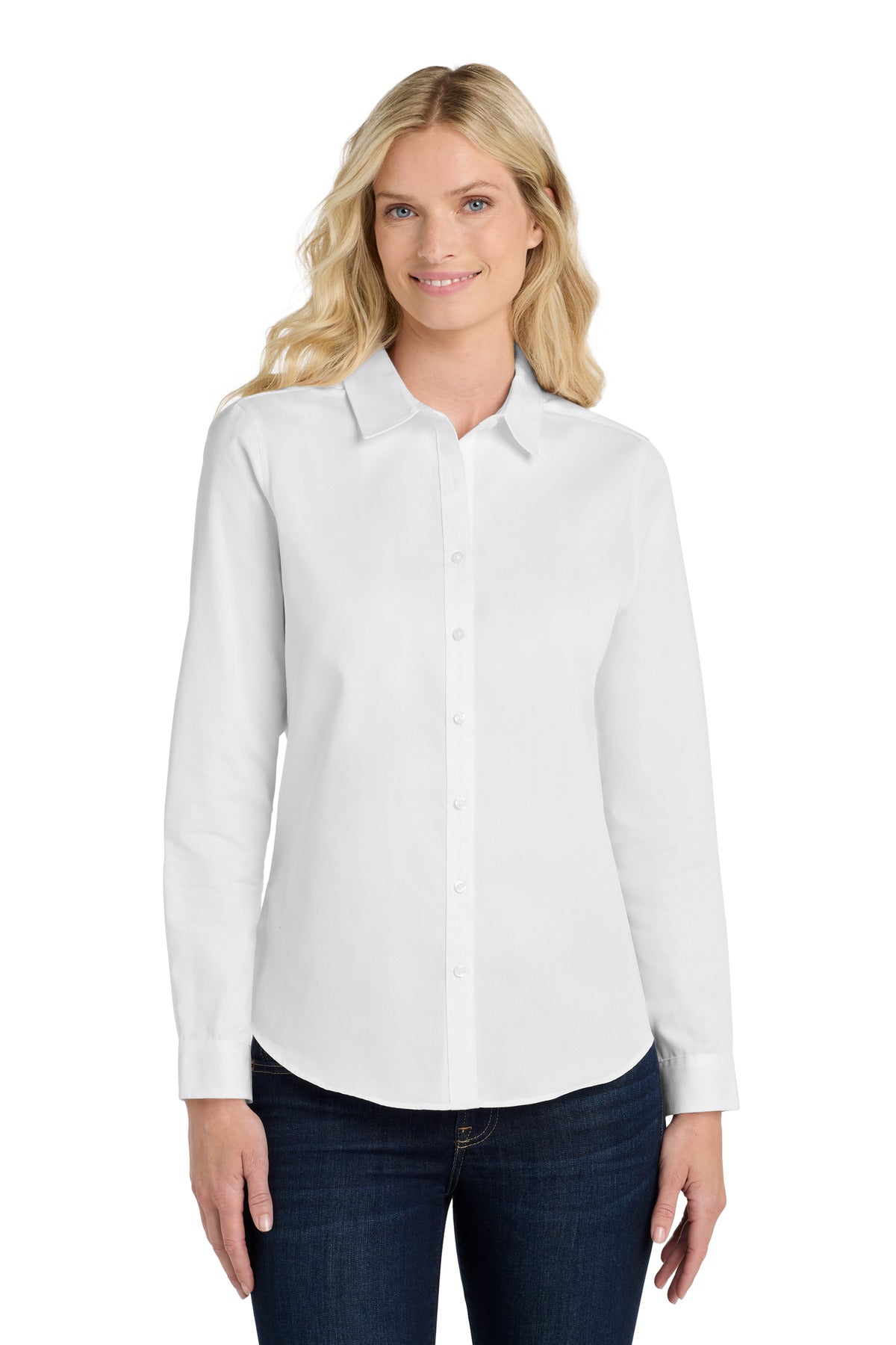 Port Authority ®  Women's Long Sleeve SuperPro React ™ Twill Shirt. LW808 - Angelheart Embroidery and Screen Printing