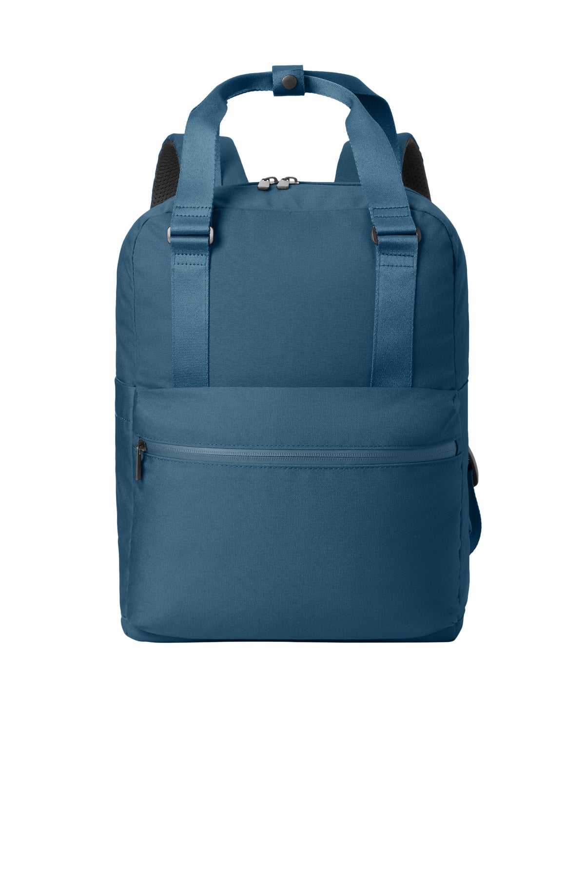 Mercer+Mettle Claremont handled backpack in regatta blue, featuring a front view with multiple compartments and sturdy handle.