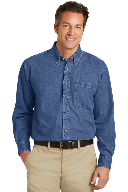 Port Authority ®  Heavyweight Denim Shirt. S100 - Angelheart Embroidery and Screen Printing