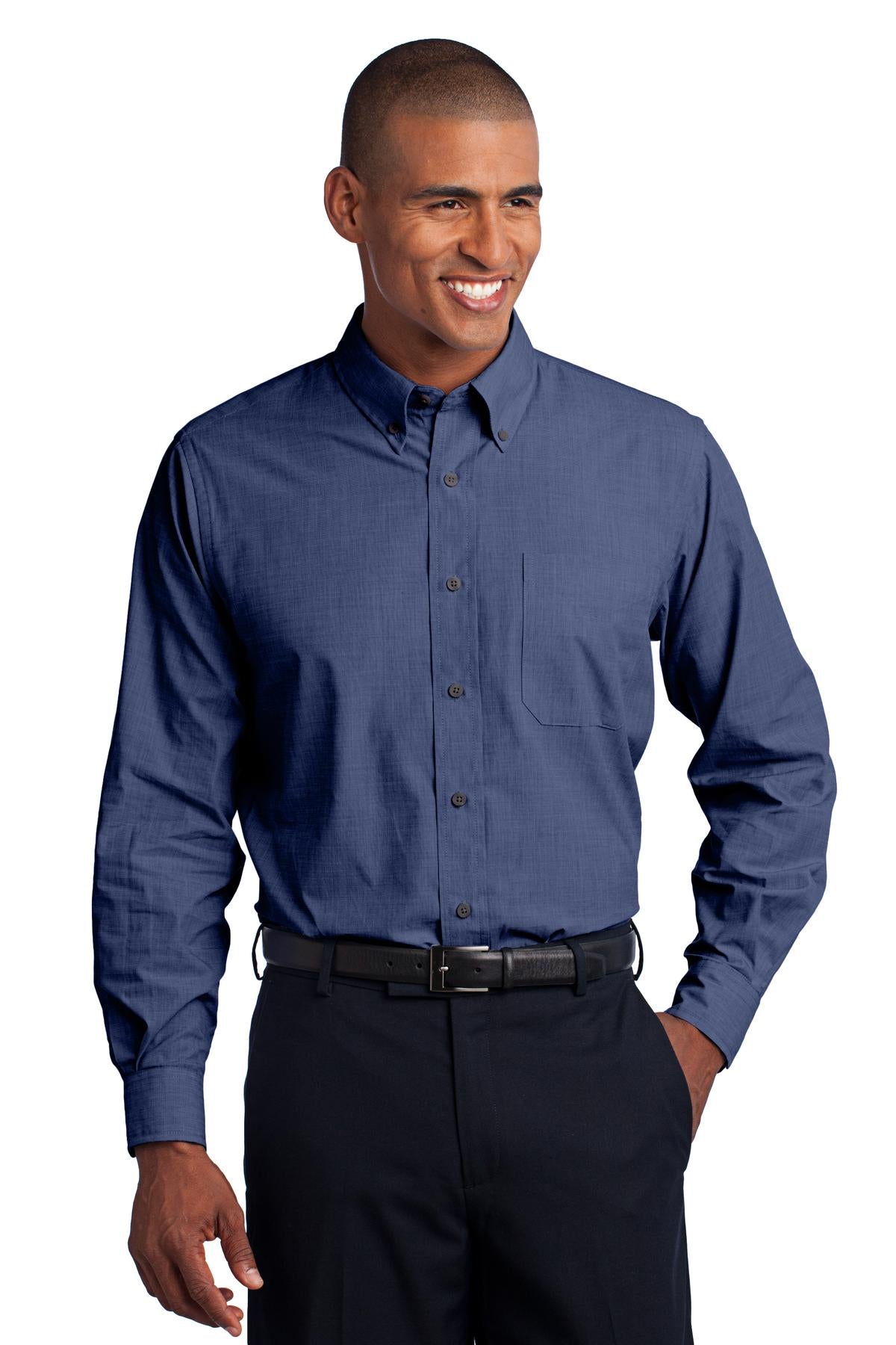 Port Authority ®  Crosshatch Easy Care Shirt. S640 - Angelheart Embroidery and Screen Printing