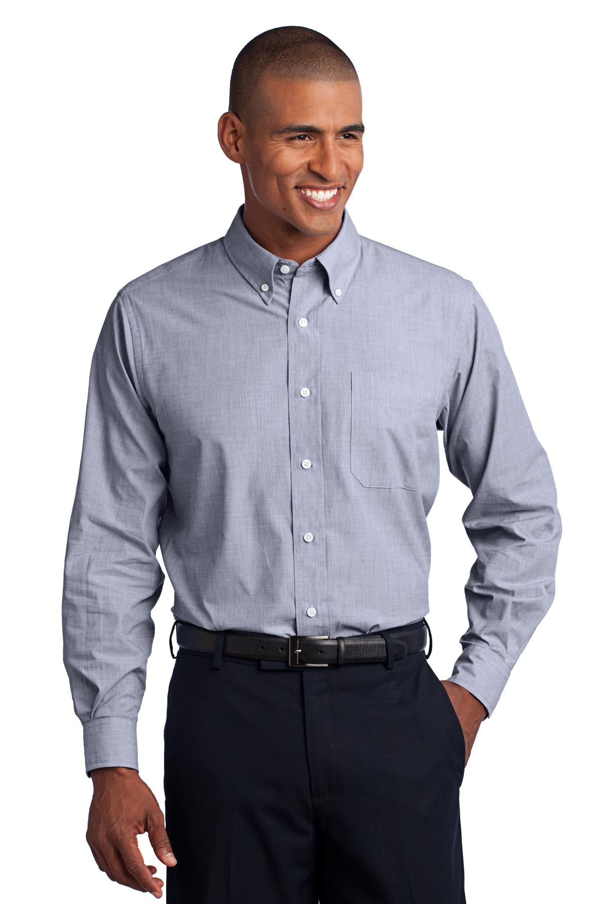 Port Authority ®  Crosshatch Easy Care Shirt. S640 - Angelheart Embroidery and Screen Printing