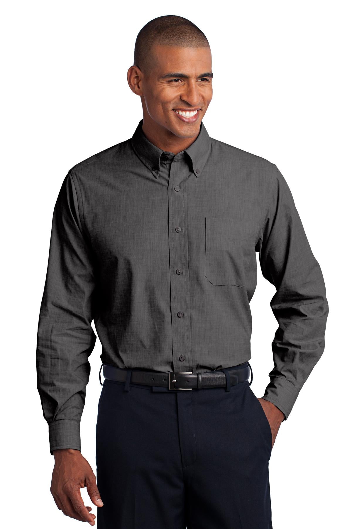 Port Authority ®  Crosshatch Easy Care Shirt. S640 - Angelheart Embroidery and Screen Printing