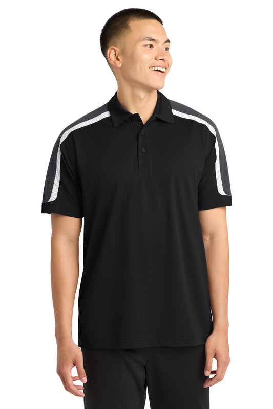 Sport-Tek ®  Tricolor Shoulder Micropique Sport-Wick ®  Polo. ST658