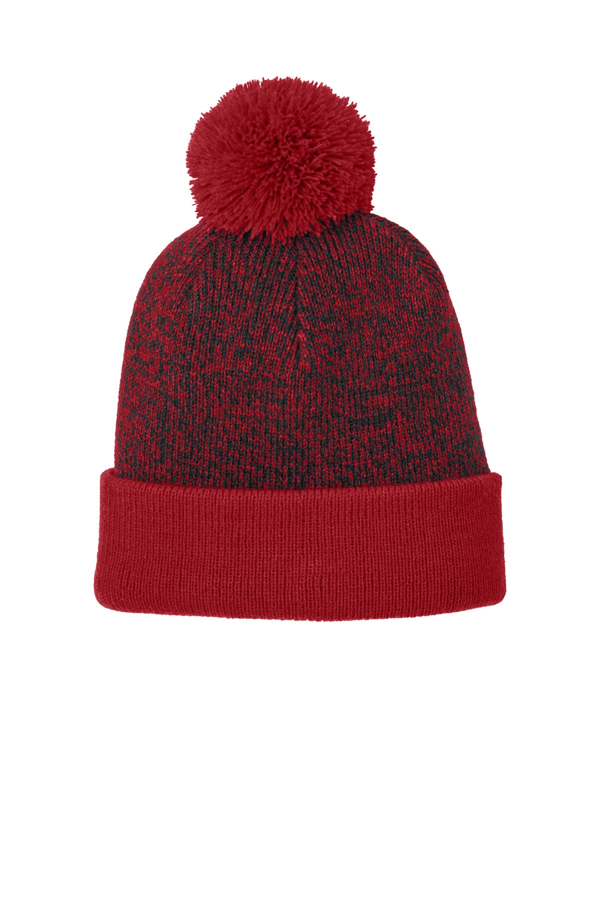 Sport-Tek ®  Halftime Heather Pom Beanie STC68 - Angelheart Embroidery and Screen Printing