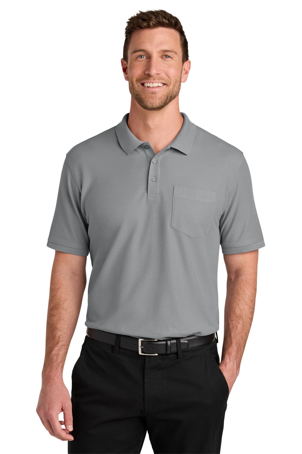 Port Authority ®  Tall Wearever Signature Pique Pocket Polo TLK200P - Angelheart Embroidery and Screen Printing
