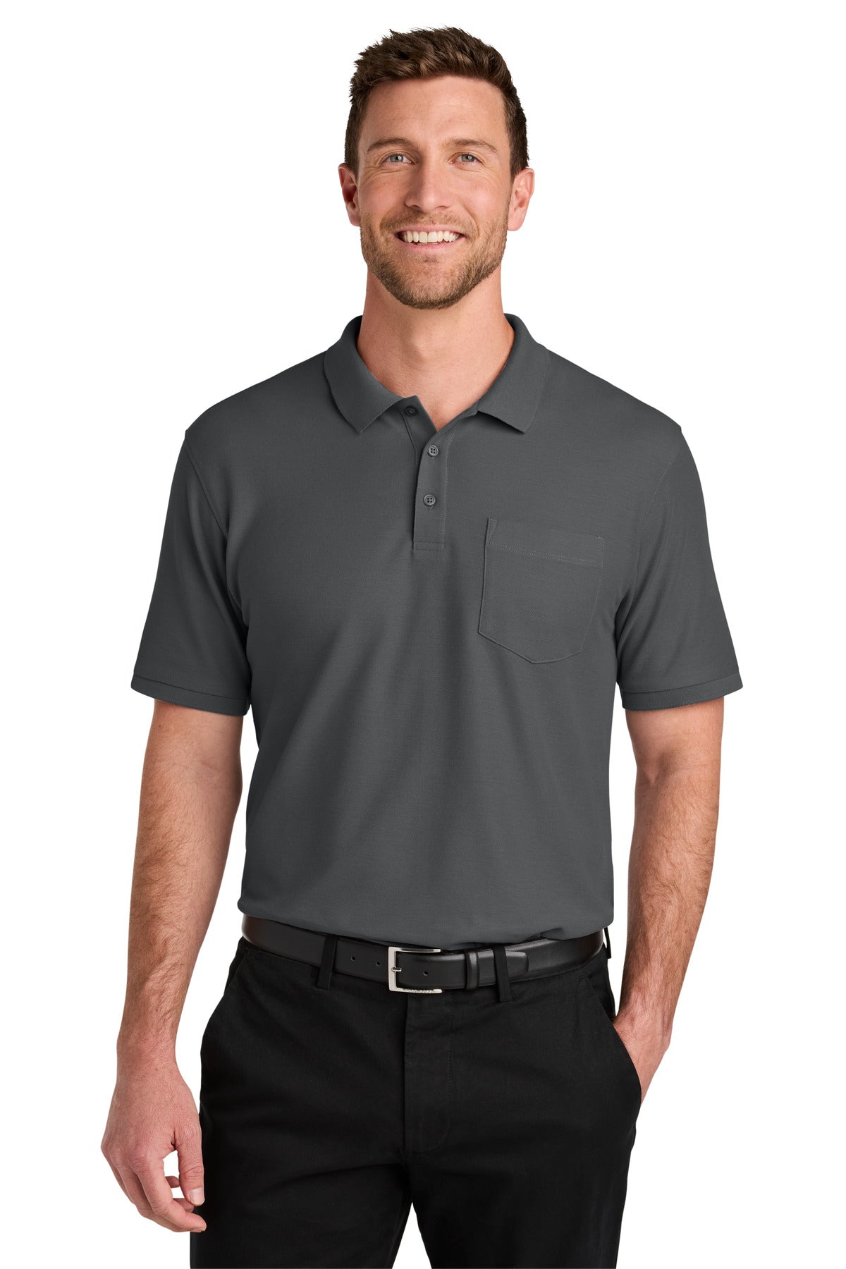 Port Authority ®  Tall Wearever Signature Pique Pocket Polo TLK200P - Angelheart Embroidery and Screen Printing
