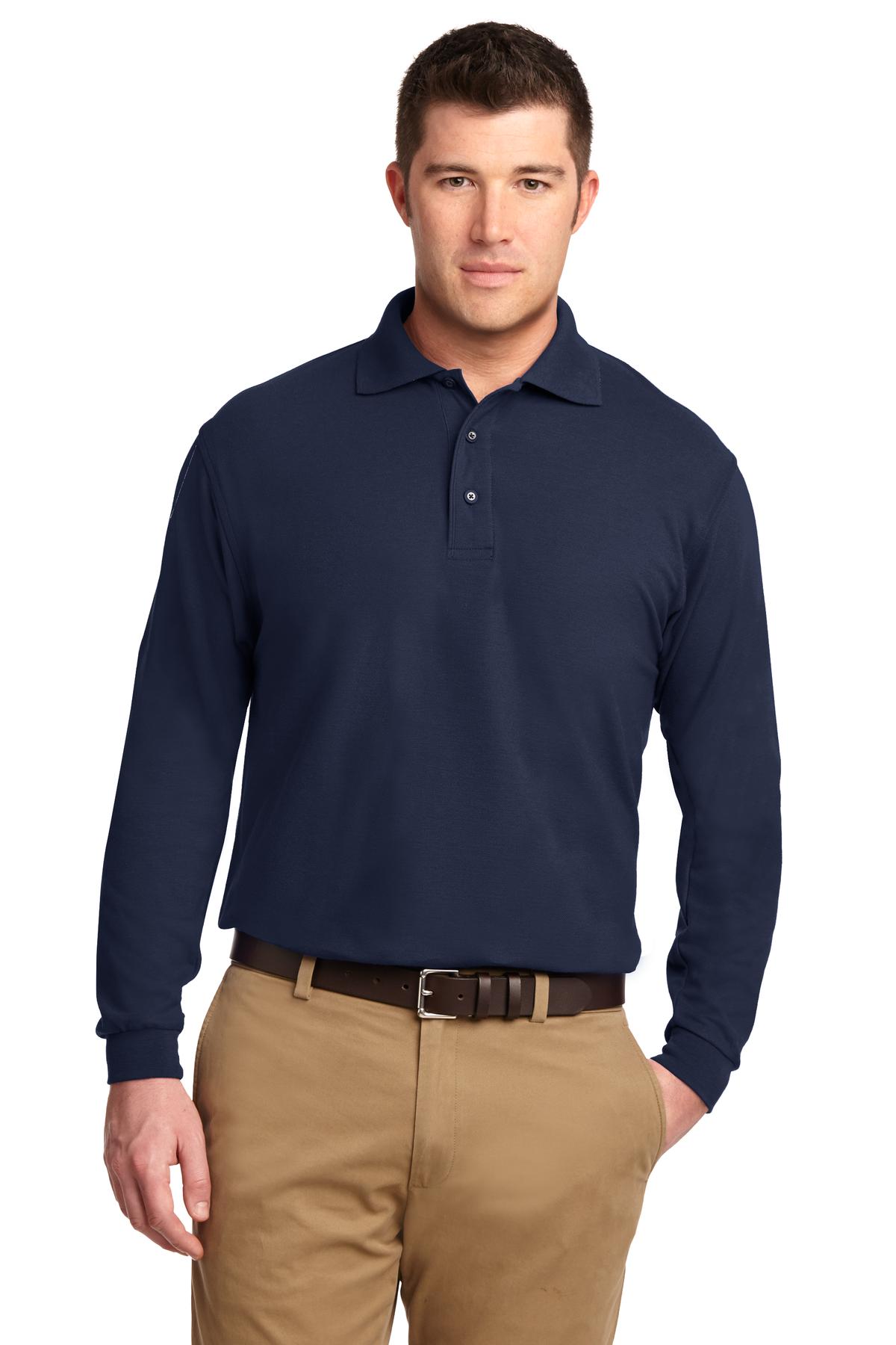 Port Authority ®  Tall Silk Touch™ Long Sleeve Polo. TLK500LS - Angelheart Embroidery and Screen Printing