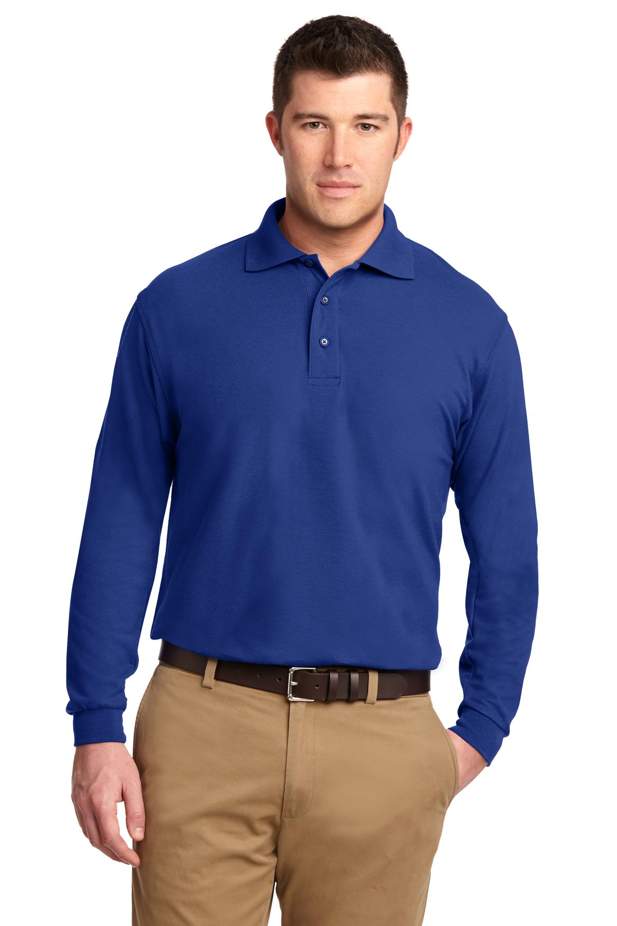 Port Authority ®  Tall Silk Touch™ Long Sleeve Polo. TLK500LS - Angelheart Embroidery and Screen Printing