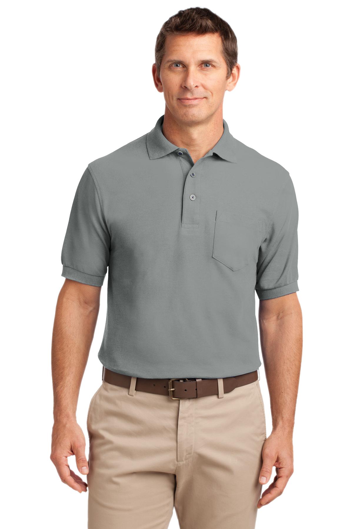Port Authority ®  Tall Silk Touch™ Polo with Pocket. TLK500P - Angelheart Embroidery and Screen Printing