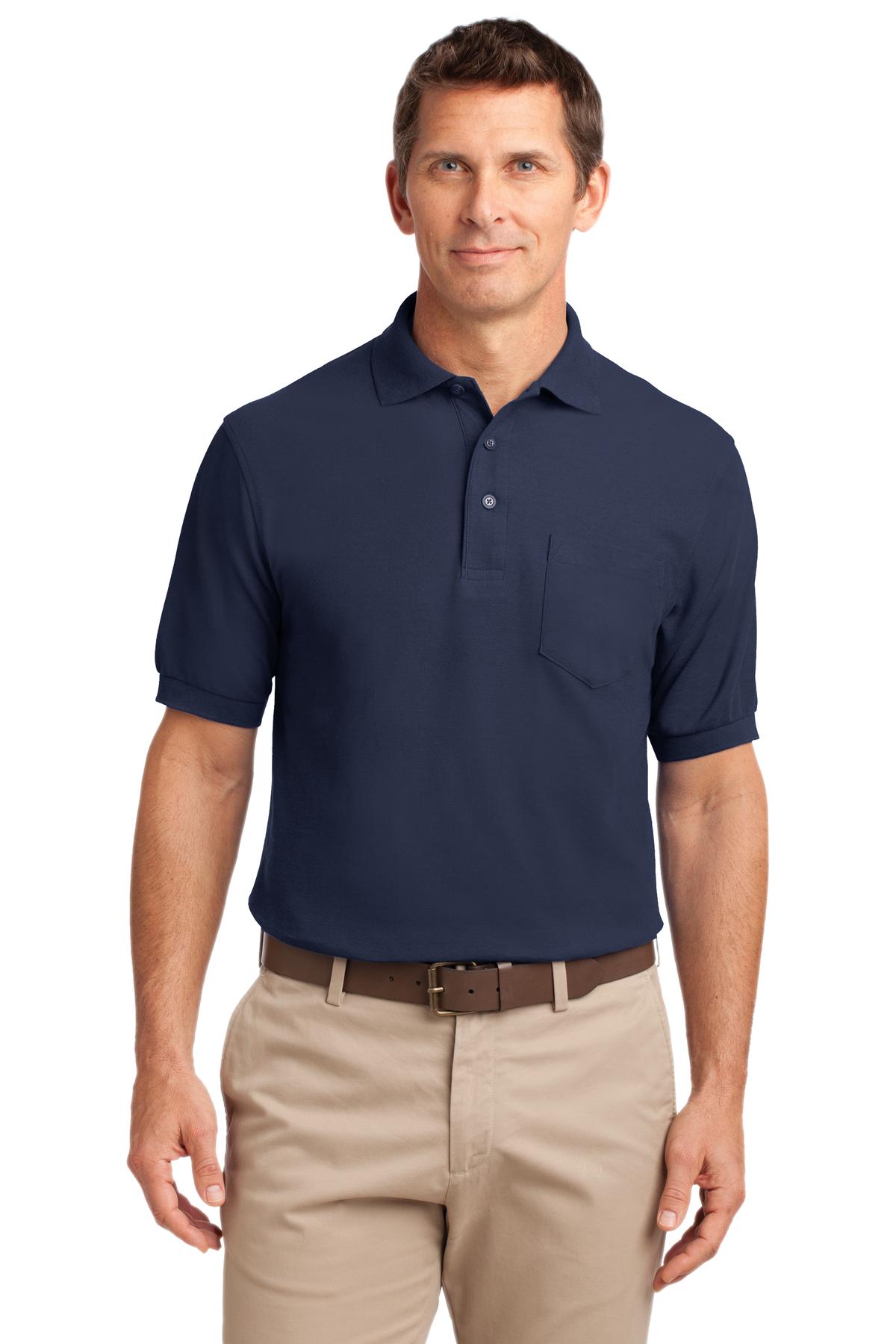 Port Authority ®  Tall Silk Touch™ Polo with Pocket. TLK500P - Angelheart Embroidery and Screen Printing